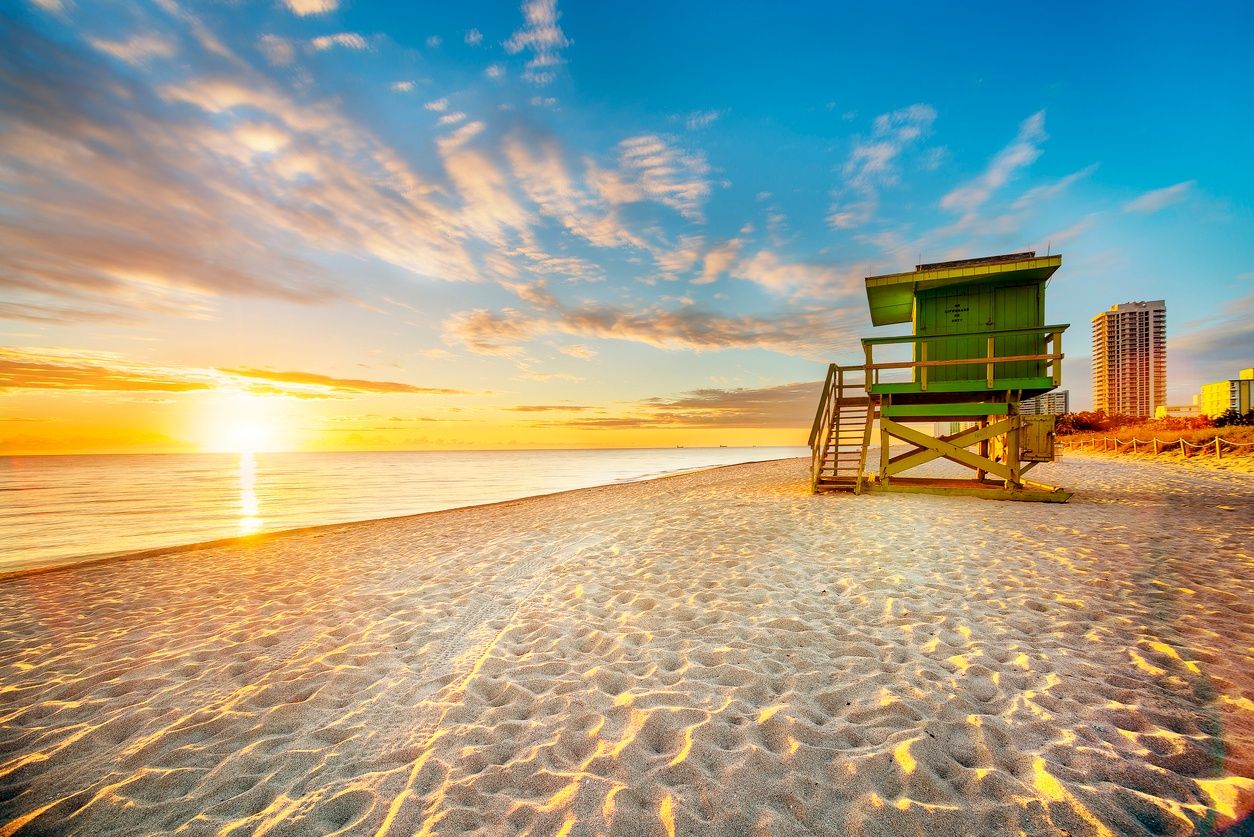 South Beach, Miami at sunset